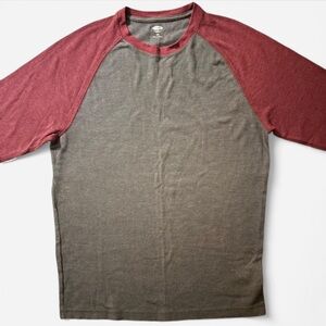 Old Navy Gray and Red Raglan Tee
